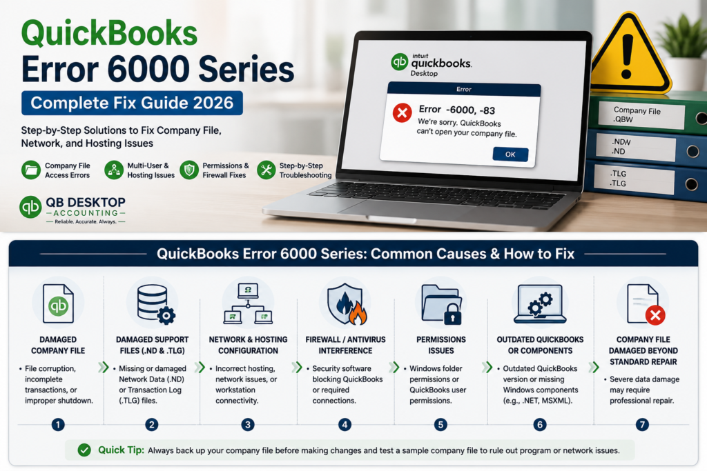 QuickBooks Error 6000 Series: Common Causes & How To Fix It.